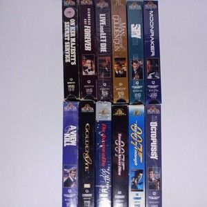 James Bond VHS Lot of 12